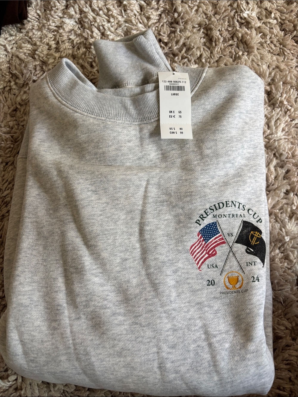 Presidents Cup Montreal 2024 Crewneck Sweatshirt - Light Gray